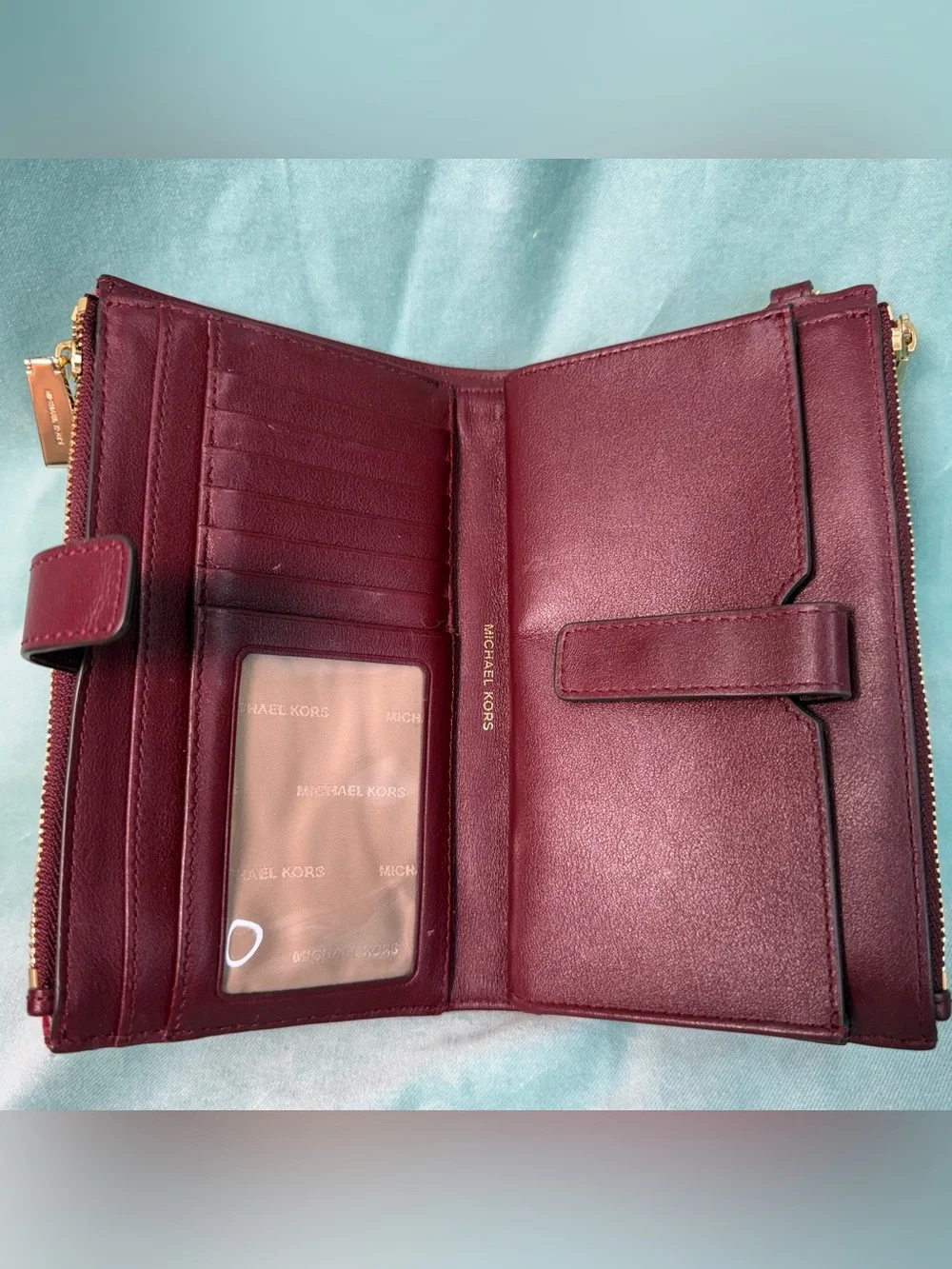 Michael Kors Adele Mixed-Media Smartphone Wallet